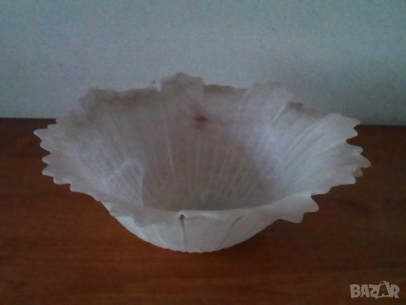 Розов плафон, стъкло, снимка 1