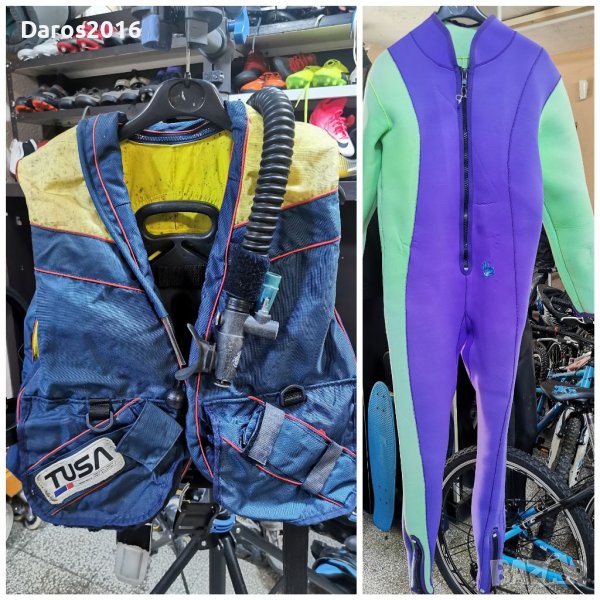 Водалозна жилетка,неопренов костюм, плавници, снимка 1