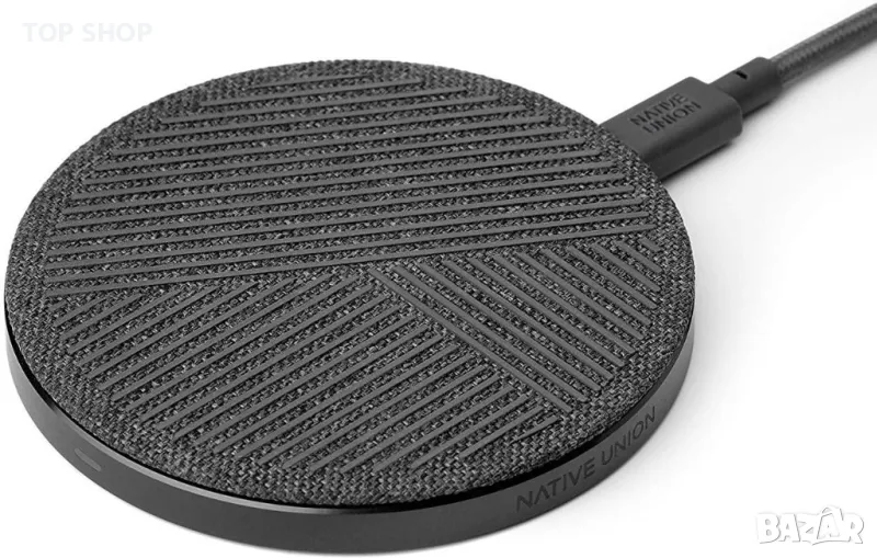 Native Union Drop - Високоскоростно безжично зарядно [Qi Certified] 10 W неплъзгащо се за iPhone, снимка 1