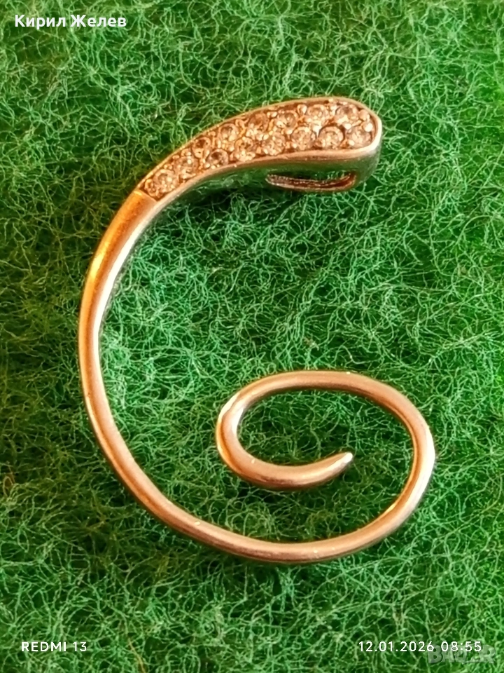 Артистично сребърно колие с инкрустирани кристали стил и елегантност 52776, снимка 1