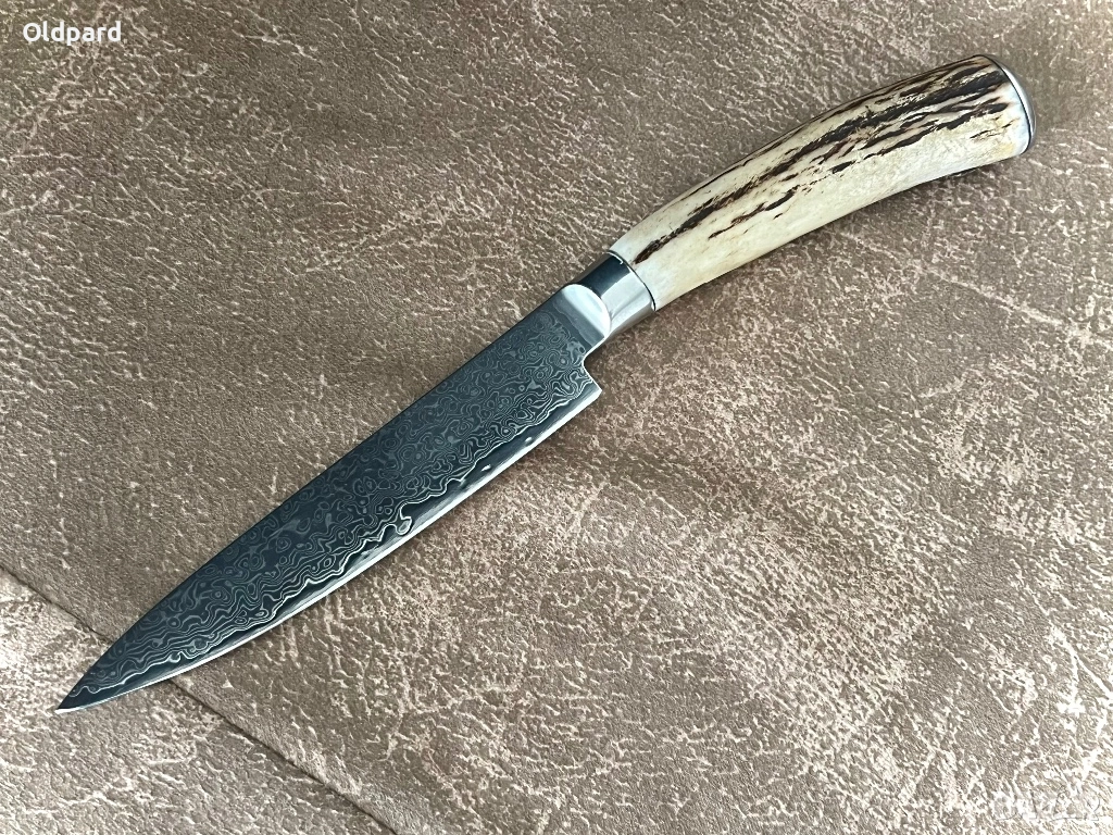 Висококачествен кухненски нож с дамаско острие., снимка 1