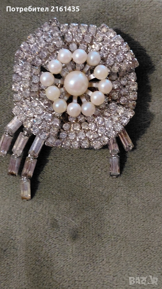 Прелестна ретро брошка на Яблонекс Чехословакия от 70-те години на миналия век , снимка 1