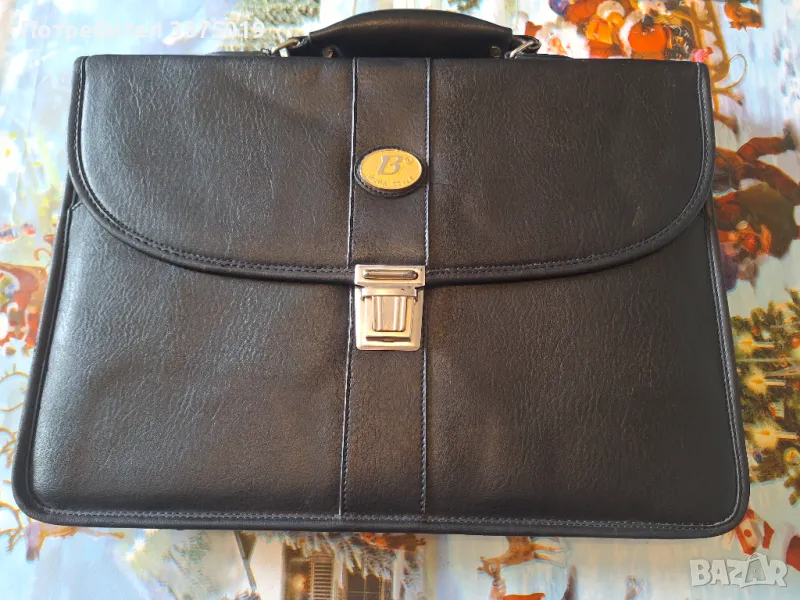 Кожена дипломатическа чанта, снимка 1