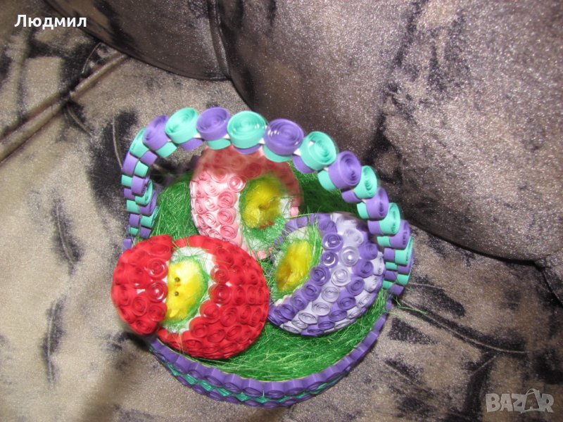 Квилинг кошница, ръчно изработена, снимка 1