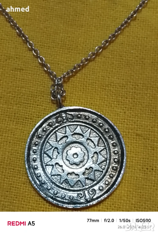 Красиво сребрено колие, снимка 1