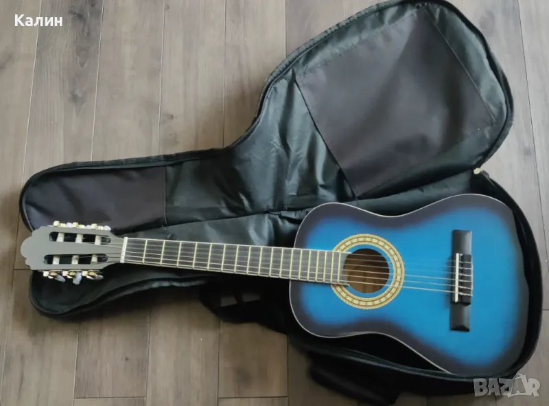 Класическа китара Pasadena CG161 Blue Burst - размер 1/2 + аксесоари, снимка 1
