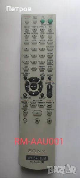 Дистанционно SONY AV SYSTEM , снимка 1