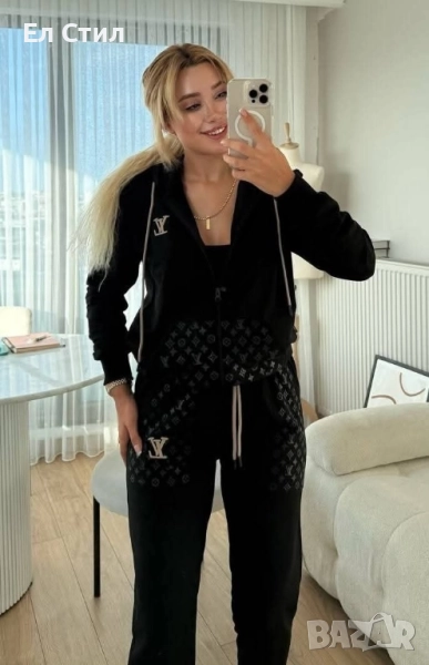 📌Черен #Дамски #екип Louis Vuitton Размери С М Л Цена 80лв./40.90€ Доставка еконт спиди, снимка 1