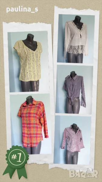 Пет различни броя / Дамска памучна риза , снимка 1