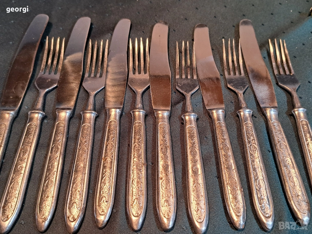 руски ретро комплект прибори за хранене нож и вилица , снимка 1