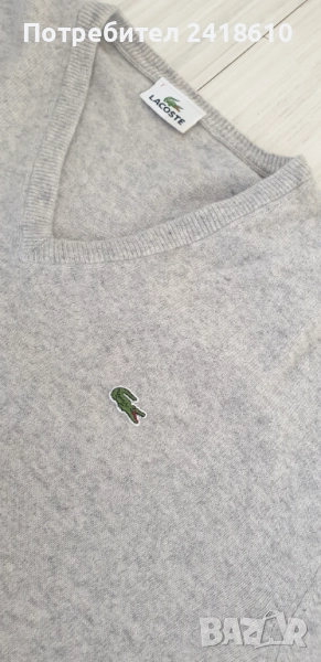 Lacoste Wool Knit V -  Neck Sweater Mens Size 7 -XL / 2XL НОВО! ОРИГИНАЛ! Мъжки Вълнeн Пуловер!, снимка 1