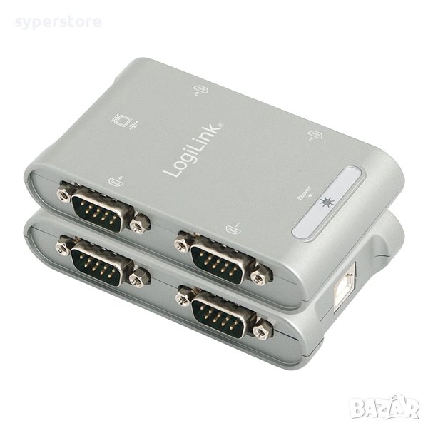 Преобразувател USB to 4xSERIAL DB9M Logilink SS300805, снимка 1