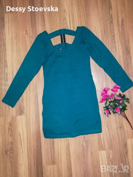 Рокля в цвят петрол , снимка 1