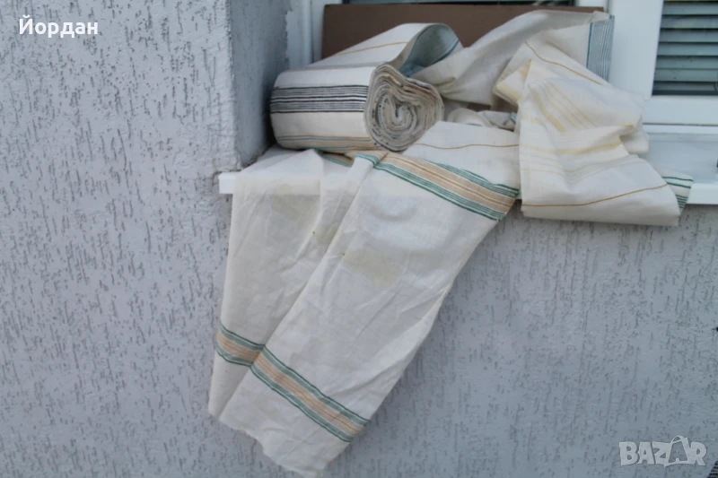 Ръчно тъкан плат  от фин лен, снимка 1