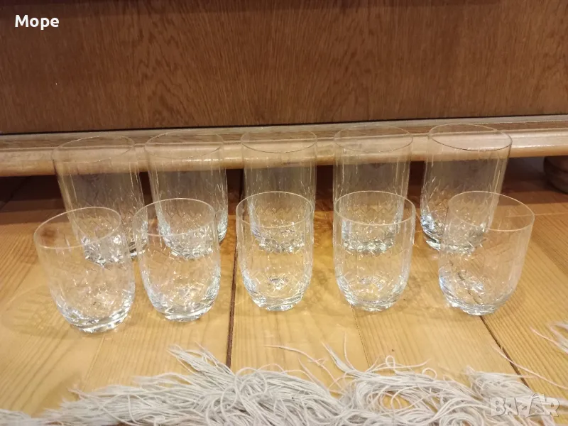 Кристални чаши за алкохол и вода , снимка 1