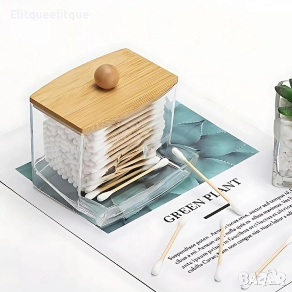 Кутия за съхранение на клечки за уши, снимка 1