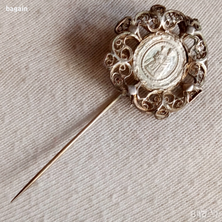 Сребърна брошка от 18-ти век., снимка 1