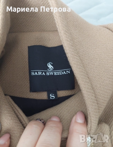 Sara Sweidan Зимно вълнено палто , снимка 6 - Палта, манта - 52647151