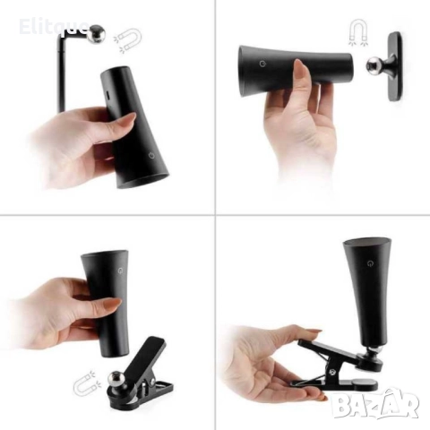 LED магнитна лампа Flexy, 3v1, 3W, 4000К, Бяла, черна, снимка 6 - Други - 52853740