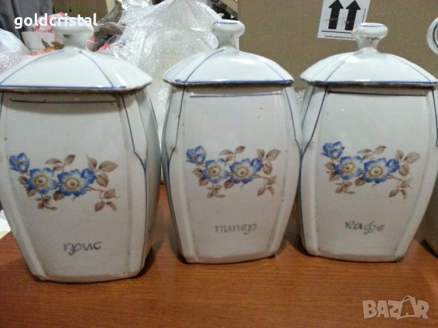 Стар български порцелан буркани , снимка 3 - Антикварни и старинни предмети - 40638613