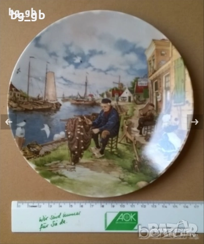 Френска / Холандска декоративна чиния, снимка 7 - Декорация за дома - 15375510