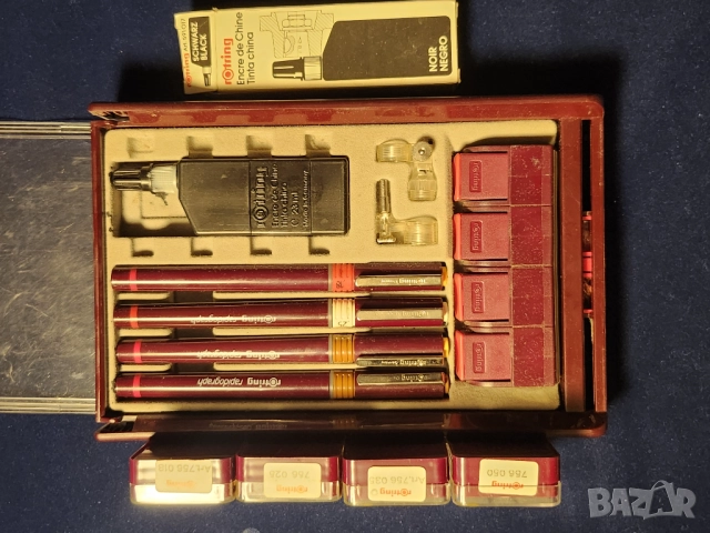 рапидографи Rotring mod.Rapidograph с 4 чисто нови писци: 0,18/0,25/0,35 и 0,50 с туш, снимка 8 - Ученически пособия, канцеларски материали - 51990461