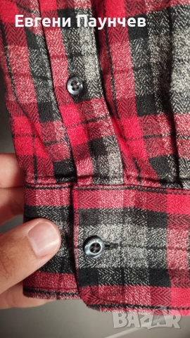 Scotch & Soda мъжка бархетна риза Размер L в червен цвят , снимка 2 - Ризи - 51514800