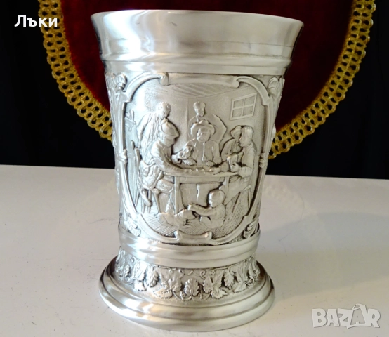 Чаша от калай,халба 400 мл.,картини шедьоври. , снимка 5 - Антикварни и старинни предмети - 51584967