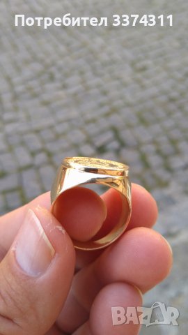 Златен пръстен 13 грама император Викторин,вградена монета, снимка 4 - Пръстени - 41065226