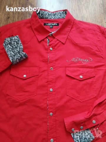 Ed Hardy - страхотна мъжка риза 2XL КАТО НОВА , снимка 9 - Ризи - 51118448