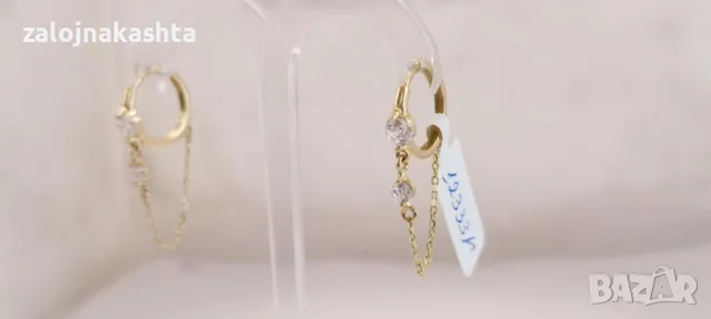 Нови Златни обеци-2,75гр/14кр, снимка 5 - Обеци - 49343420