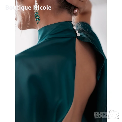 Феерична сатенена рокля  , снимка 5 - Рокли - 53707846