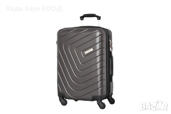 Куфар ABS малък 55 х 37 х 23см / Черен/Син/Сив с махащи се колелца, снимка 2 - Куфари - 40852516