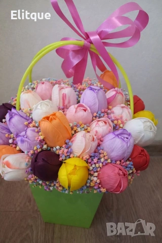 букет в кошница 