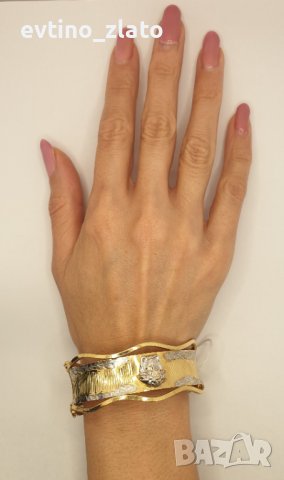 Златни твърди гривни  14К - , снимка 14 - Гривни - 40462722