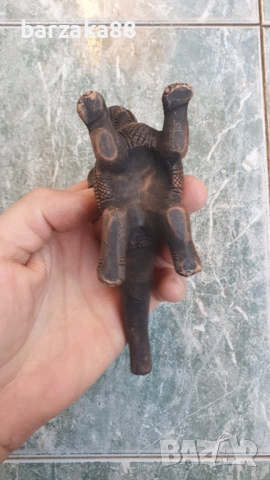 Стара керамична Фигура Слон, снимка 3 - Колекции - 53788377