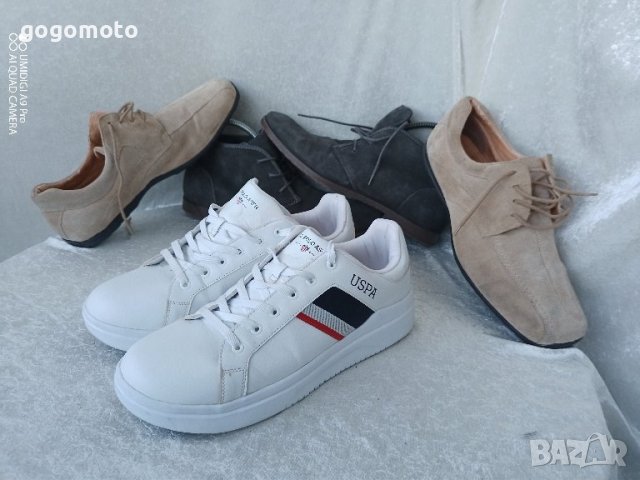 Кецове Като нови мъжки бели, спортни обувки U.S. Polo Assn®, 44 - 45, снимка 11 - Кецове - 44450796