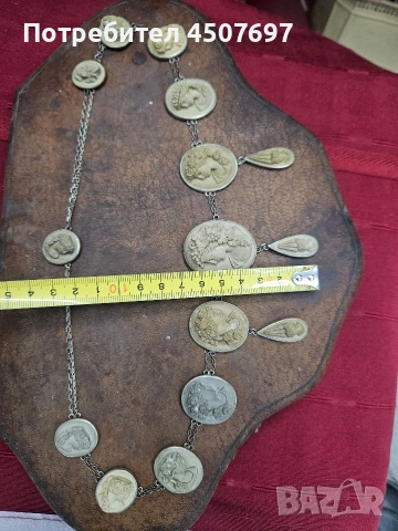 Антично Колие от камеи от лава., снимка 7 - Колиета, медальони, синджири - 53089455