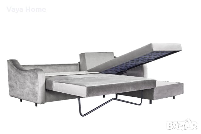 Разтегателен диван, Grigio, Сив, снимка 4 - Дивани и мека мебел - 41017917