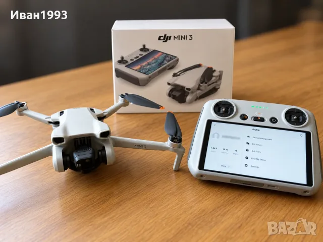 DJI Mini 3 + DJI RC – като нов, само 15 полета / 1ч 26мин