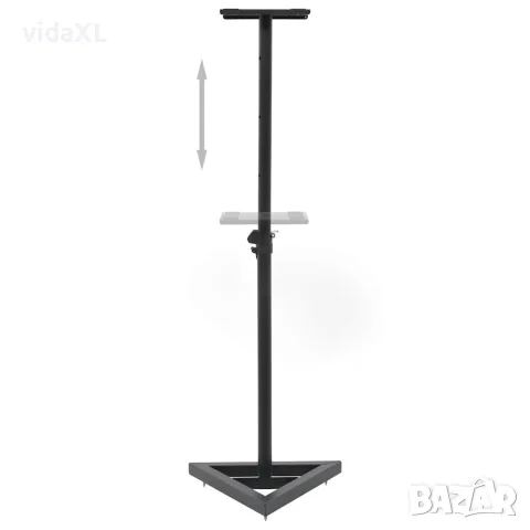 vidaXL Студийни стойки за мониторни тонколони, 2 бр, черни, стомана, снимка 3 - Тонколони - 56147673