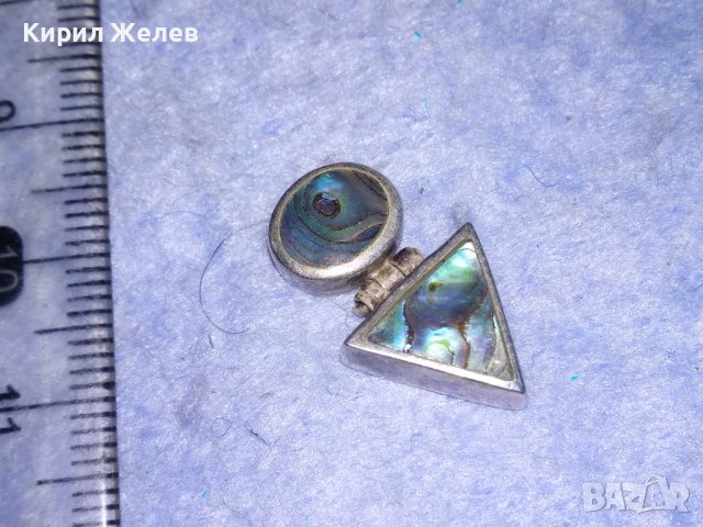 СТАРО СРЕБЪРНО АР ДЕКО БИЖУ АРТ ВИСУЛКА УКРАШЕНИЕ СРЕБРО 925 с ШЛИФОВАН КРАЛСКИ СЕДЕФ 18039, снимка 2 - Антикварни и старинни предмети - 40938202