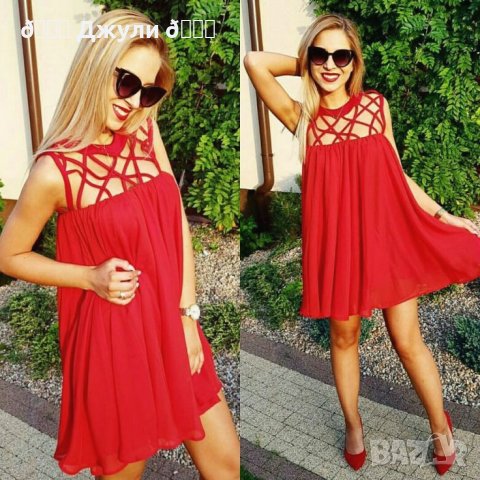 Ефектна рокля с преплетено деколте, снимка 3 - Рокли - 41019514