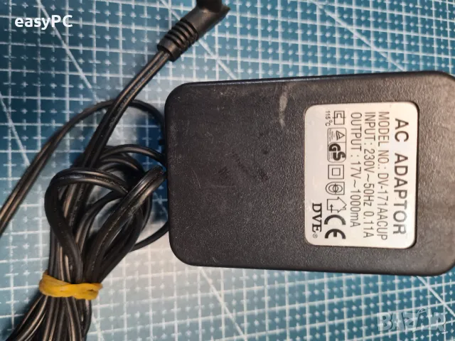 Оригинален захранващ адаптер DVE 17V 1000mA DV-171AACUP, снимка 2 - Друга електроника - 48140969