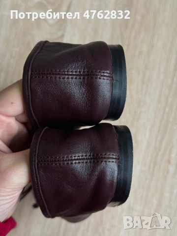 Балеринки кожа р.40 бургунди, снимка 4 - Дамски ежедневни обувки - 53808470