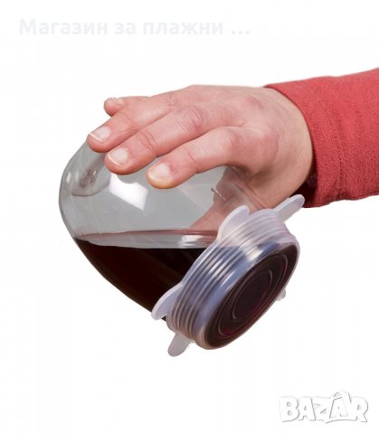 КОМПЛЕКТ ОТ 6 БР. СИЛИКОНОВИ КАПАЦИ ЗА СЪХРАНЕНИЕ - код 1720, снимка 3 - Съдове за готвене - 34268759