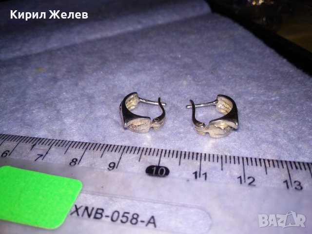 ПРЕКРАСНИ ДИЗАЙНЕРСКИ СРЕБЪРНИ СКЪПОЦЕННИ ОБЕЦИ РОДИРАНО СРЕБРО 925 с ФАСЕТИРАН ЦИРКОНИЙ 34389, снимка 11 - Обеци - 39665970