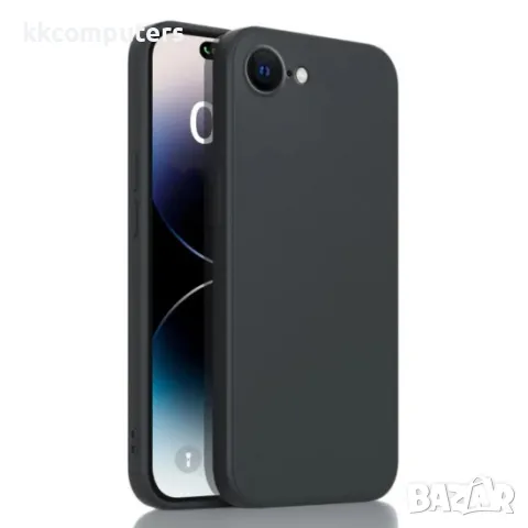 Силиконов кейс bSmart Silicone Soft Cover, За iPhone 16e, Черен