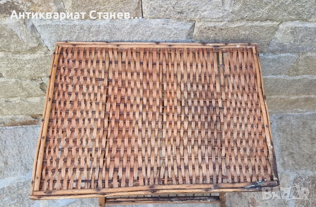 Винтидж масичка от ратан, снимка 2 - Маси - 50904177