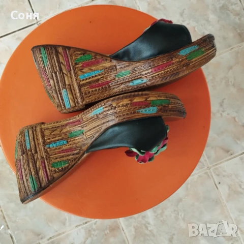 дамски чехли естествена кожа 40 номер, размер, снимка 7 - Чехли - 50774272